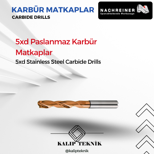 5xd Paslanmaz Karbür Matkaplar